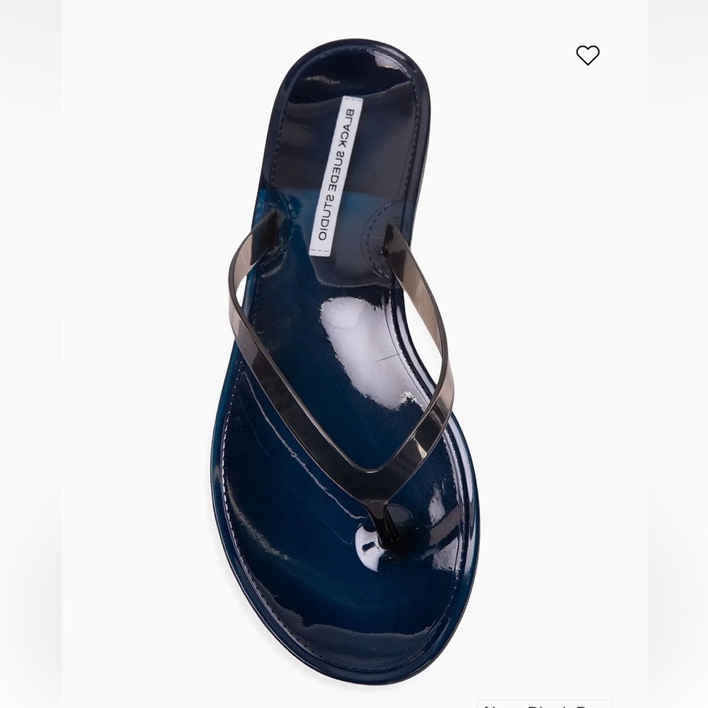 BLACK SUEDE STUDIO Crystal Jelly Sandal Navy